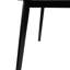 Table de salle à manger d'inspiration Mid-Century, 58,64 po x 35,38 po, 29,68 po, noir, plateau de table en faux bois et pieds robustes en bois d'hévéa, massif +, surface de table moderne à assembler, H 29,68 po x P