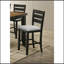 Ensemble de 2 tabourets de bar de style contemporain à finition grise