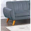 Canapé modulaire contemporain 2 pièces en velours gris foncé-1815216597