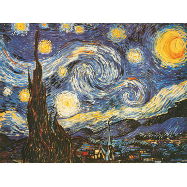 La Notte Stellata On Canvas by Vincent Van Gogh Print