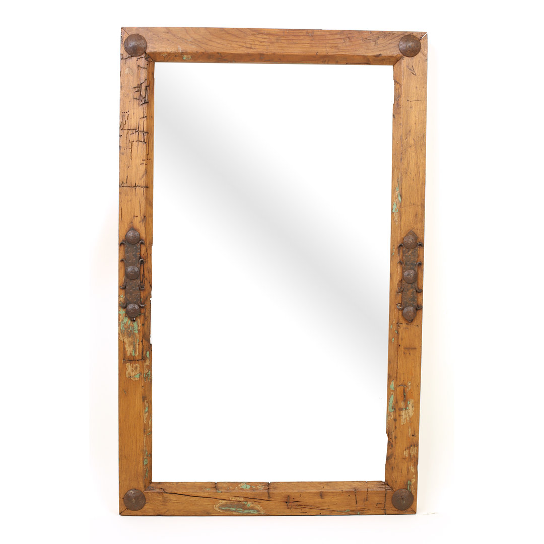 Leija Wood Wall Mirror Millwood Pines