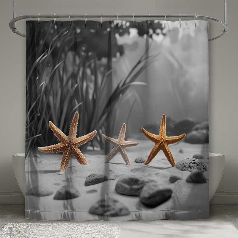 Rideaux de douche Starfish On Beach, L 70 po x H 72 po