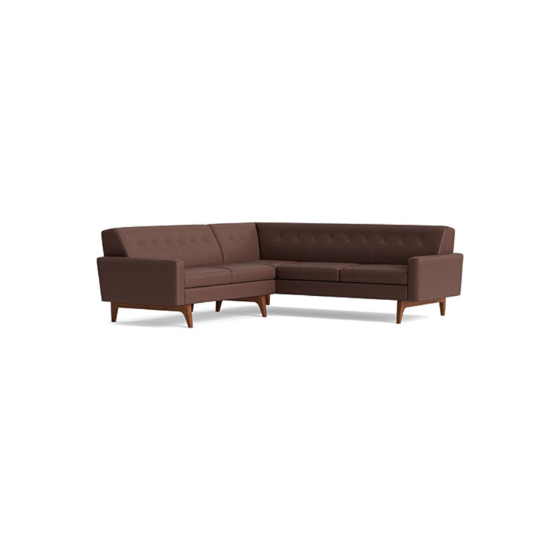 Tyler Sectional, Right Hand Facing, Leather - Deep Blue