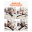Banc à abdominaux pliable et inclinable avec 5 réglages de hauteur, planche à abdominaux en acier robuste pour l'entraînement musculaire à domicile