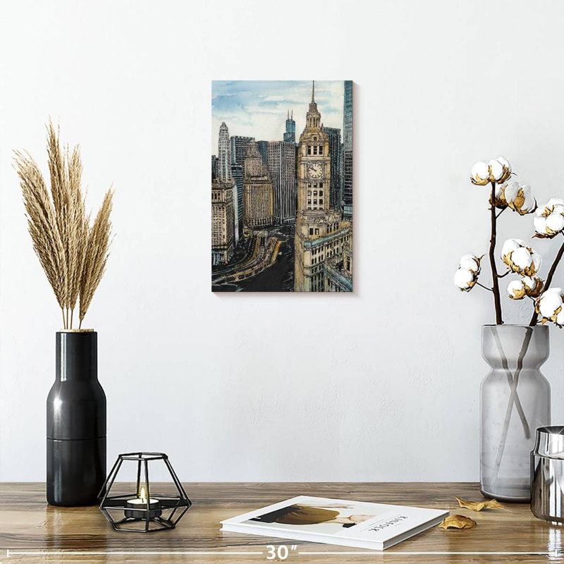 Sireci US Cityscape - Chicago, 12" H x 8" W