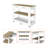 Brooklyn 46 Kitchen Island, Two Shelves, Two Drawers-976658122