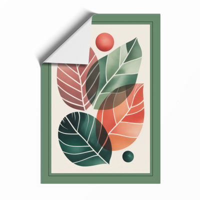 Geometric Leaf Forms Modern - Print