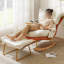 Chaise berçante réglable avec coussin amovible-107293227