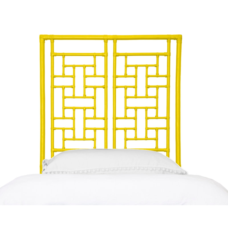 Ohana Rattan Open-Frame Headboard, Sunflower Yellow, Twin