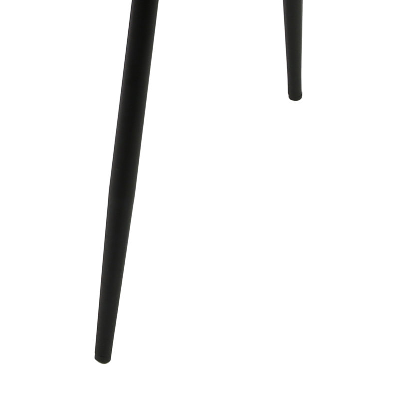 46cm H Upholstered Metal Upholstered Back Armchair, Black, Grey