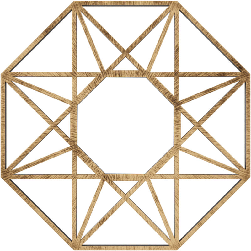 Médaillon de plafond 28 po x 28 po x P 10/8 po x P 3 po Guardian, H 34 po x l 34 po x P 1 po, Bronze vieilli