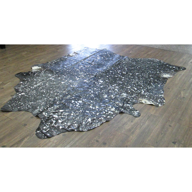 Tapis brillante teint argenté/noir exquis teint handwoven à tissage plat Joulon