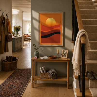 Sun Over Layered Hills Modern - Print