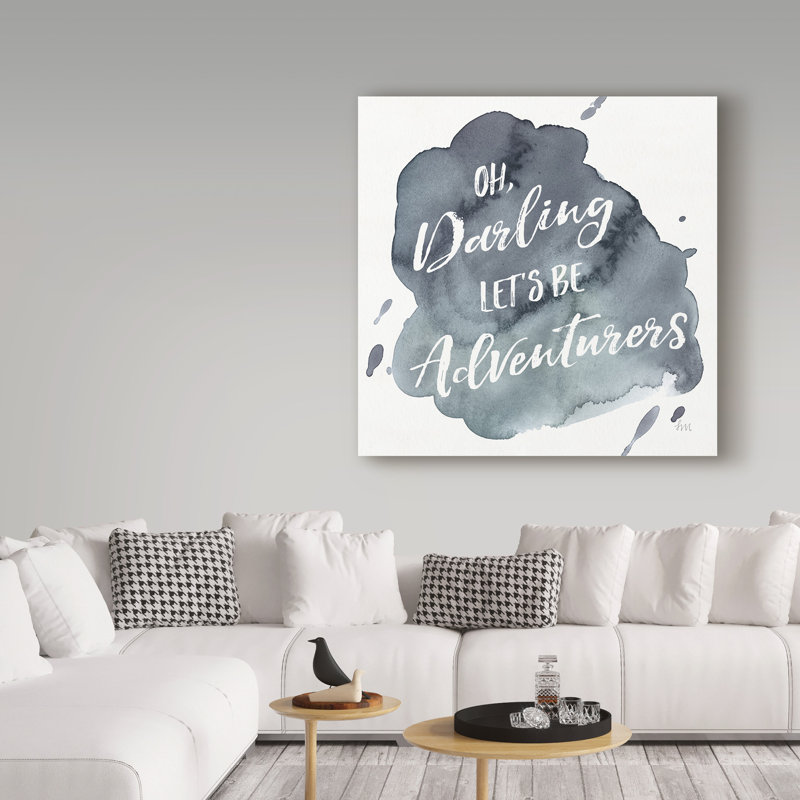 « aquarelle wanderlust adventure i », art sur toile, H 14 po x l 14 po x P 2 po