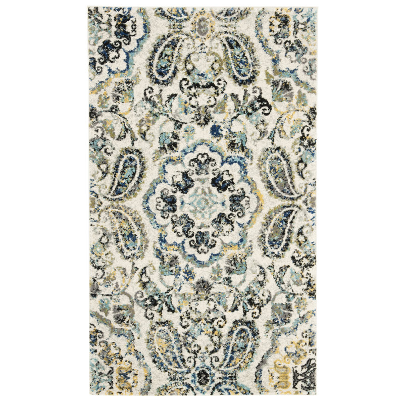 Evoke Performance Floral Rug, Square 6'7"