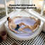 Baignoire tourbillon d'angle en acrylique pour 2 personnes 59 pouces avec 16 jets et massage