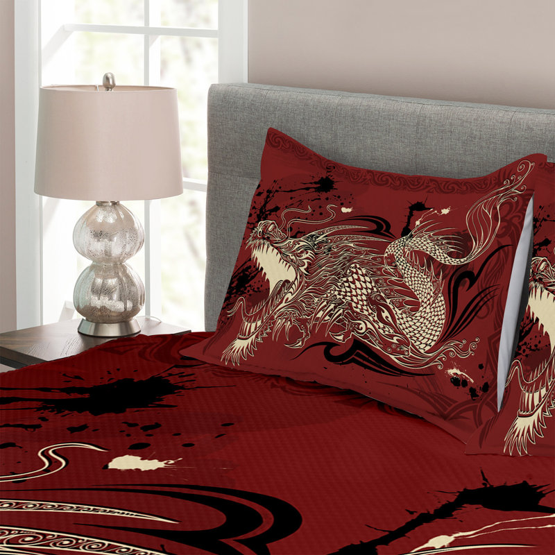 Cassan No Pattern Bedspread with Pillow Shams Included, 220 x 264 cm