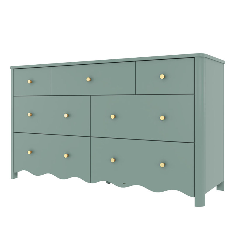 Sutton 7 Drawer Dresser, Meadow Green, Meadow Green
