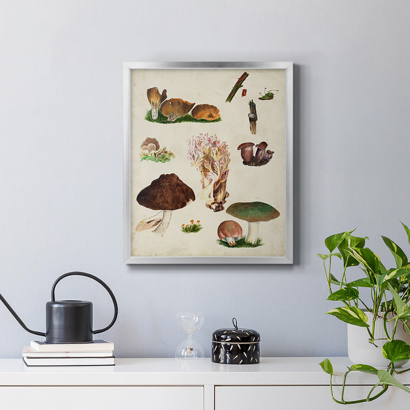 Toile encadrée de qualité supérieure avec champignon pré-suspendu, H 24 po x l 20 po, Argent