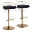 Tabourets de bar réglables Dannie Arabelle Glam avec repose-pieds arrondi en T-89129277-132394282