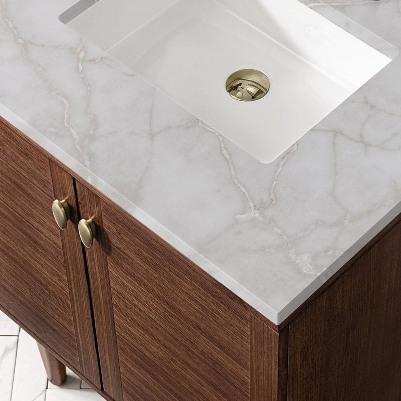 Amberly 30'' W Single Vanity, Victorian Silver, 8" Widespread, 30"
