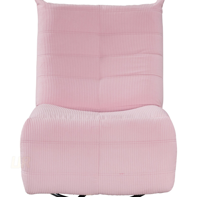 Fauteuil inclinable et oscillant pivotant en velours côtelé 31 pouces Georgena avec mouvement fluide et sièges confortables pour la détente