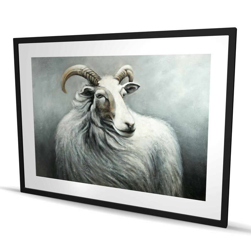 Cashmere goat - Best Selling Rustic Framed Matted Print