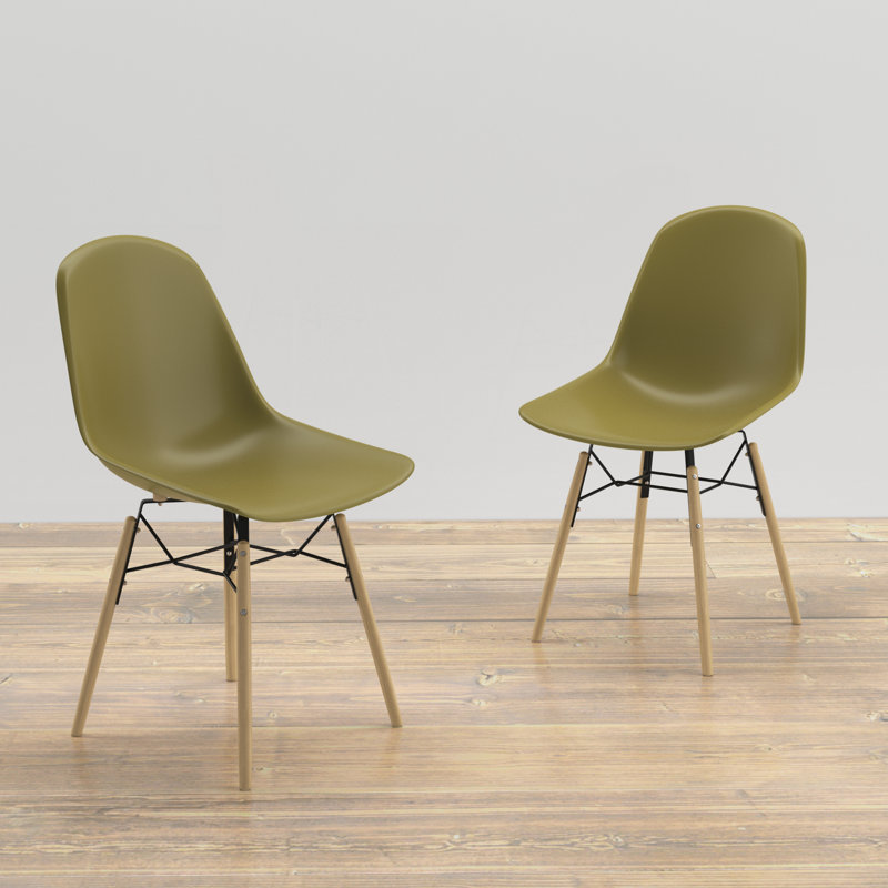 Chaise d'appoint Bombeck, Naturel, Vert
