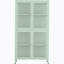 Armoire de rangement à quatre portes en verre avec tablettes réglables-975784914