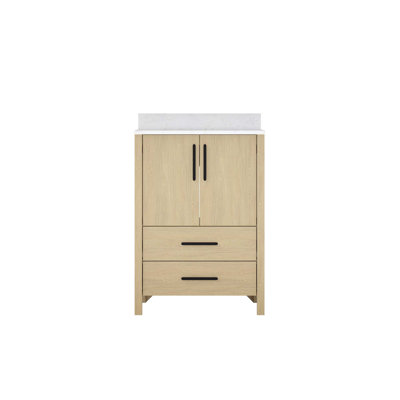 Bathroom Freestangding Vanity Cabinet With Countertop & Faucet Hole