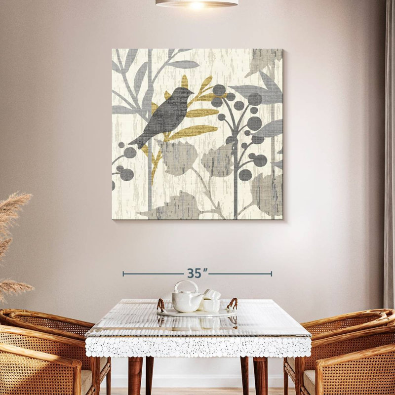 Garden Leaves Square III, 39" H x 39" W