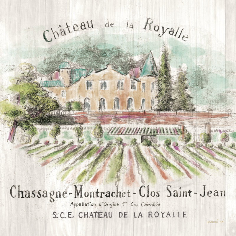 «Chateau Royalle on Wood Color» par Danhui Nai, reproduction d'art sur toile tendue, H 30 po x l 30 po
