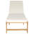 Matheny Outdoor Acacia Solid Wood Single chaise with Cushions-15844679
