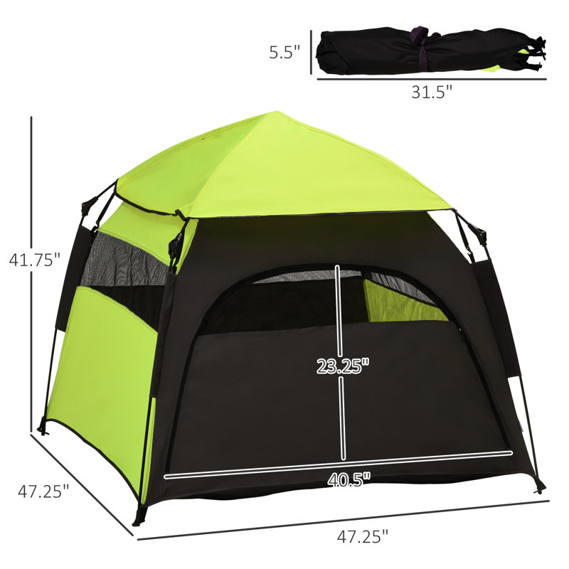 Tente de camping portable pour chiens de très grande taille, avec sac de transport - Races intérieures spacieuses, installation rapide