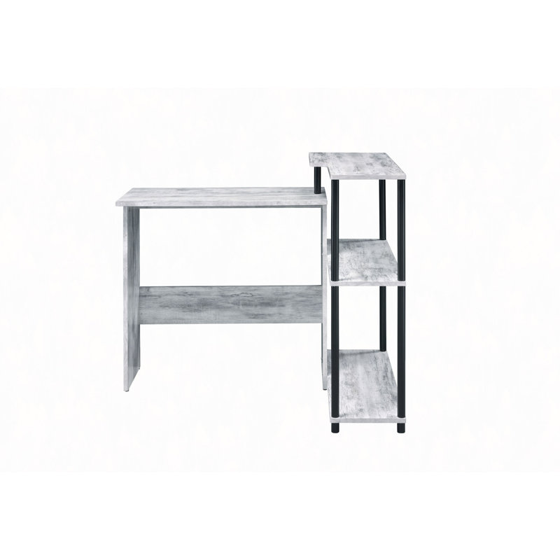 Antique White & Black Finish Writing Desk, White