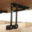 Table basse à plateau relevable avec 3 compartiments de rangement cachés, système de levage hydraulique silencieux, panneaux cannelés rustiques, 360 coins arrondis, 42 po de long, panneau de rangement à plateau relevable brun, l 42 po x l 27 po, idéal pour les petits espaces-158242727-158242730