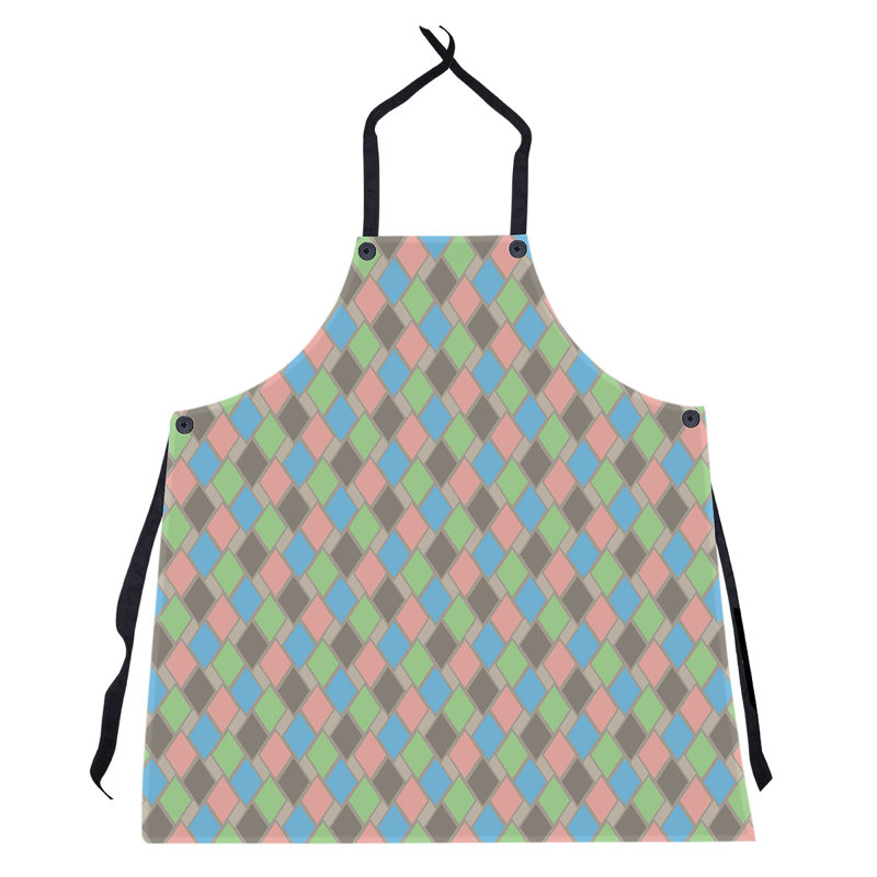 Tablier à carreaux, Brun multicolore
