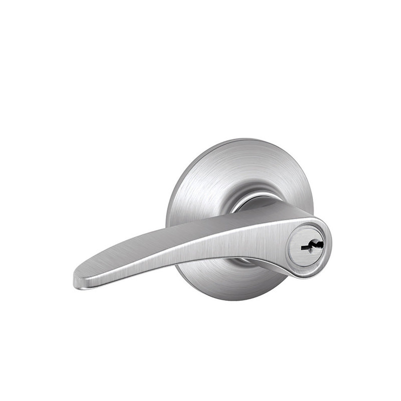 Manhattan Lever Keyed Entry Lock, Keyed Alike, Yes, Satin Chrome