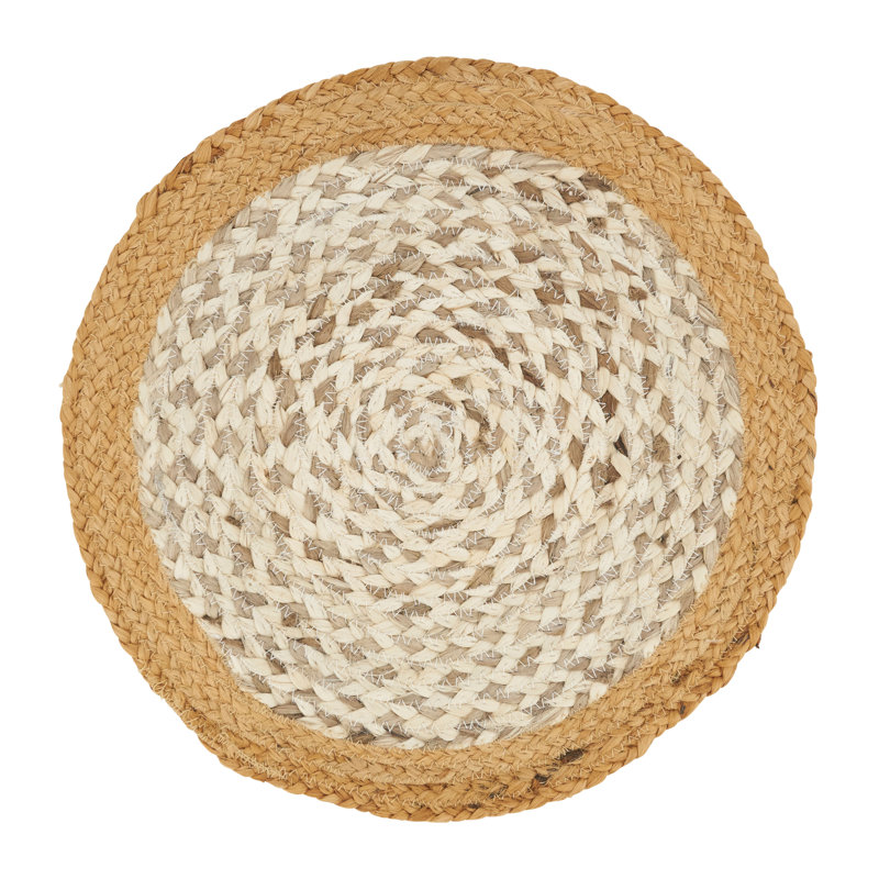 Ensemble de napperons ronds tressés à la main 4 pièces