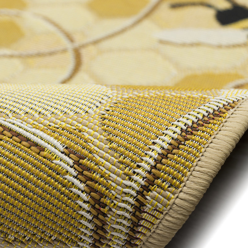 Tapis de cuisine Gemmenne, Rectangle 2 pi x 2 pi 10 po, Honey/Gold/Yellow