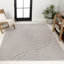 Tapis intérieur / extérieur gris foncé / crème Donatienne Curve-40446933