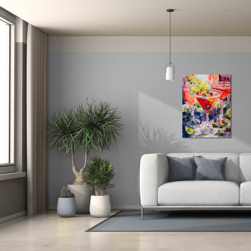 "Epic Graffiti" Cocktail Party "par Svetlana Aleynikova, art mural sur toile, H 34 po x l 26 po