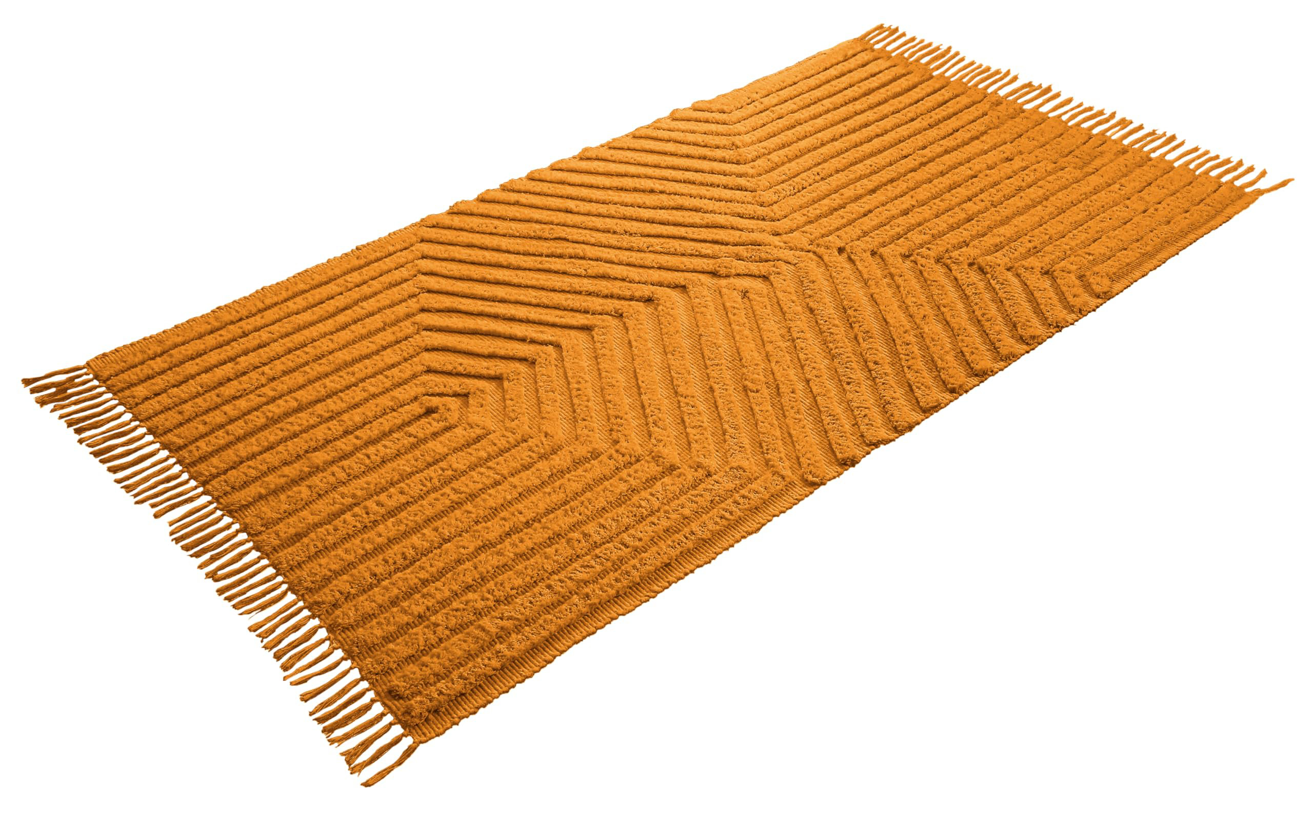 Hokku Designs Boho Hand-Woven Bathroom Cotton Rug with Tassels ...