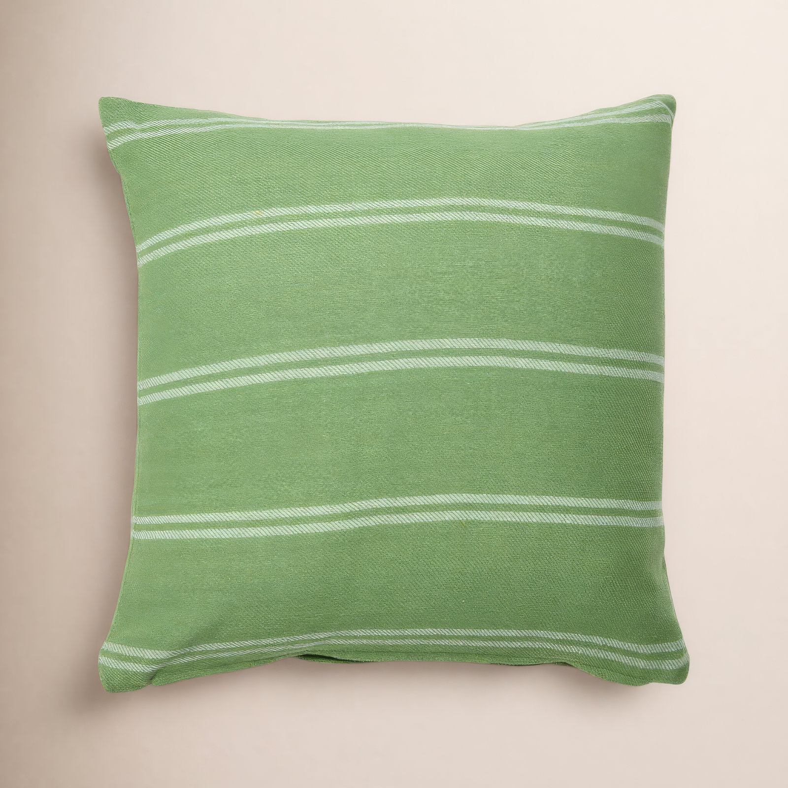 Hudie Striped Cotton Throw Pillow, Green, Pillow Cover Only - No Insert