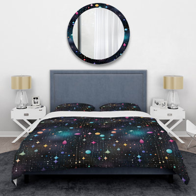 Cosmic Geometry Abstract Duvet Cover