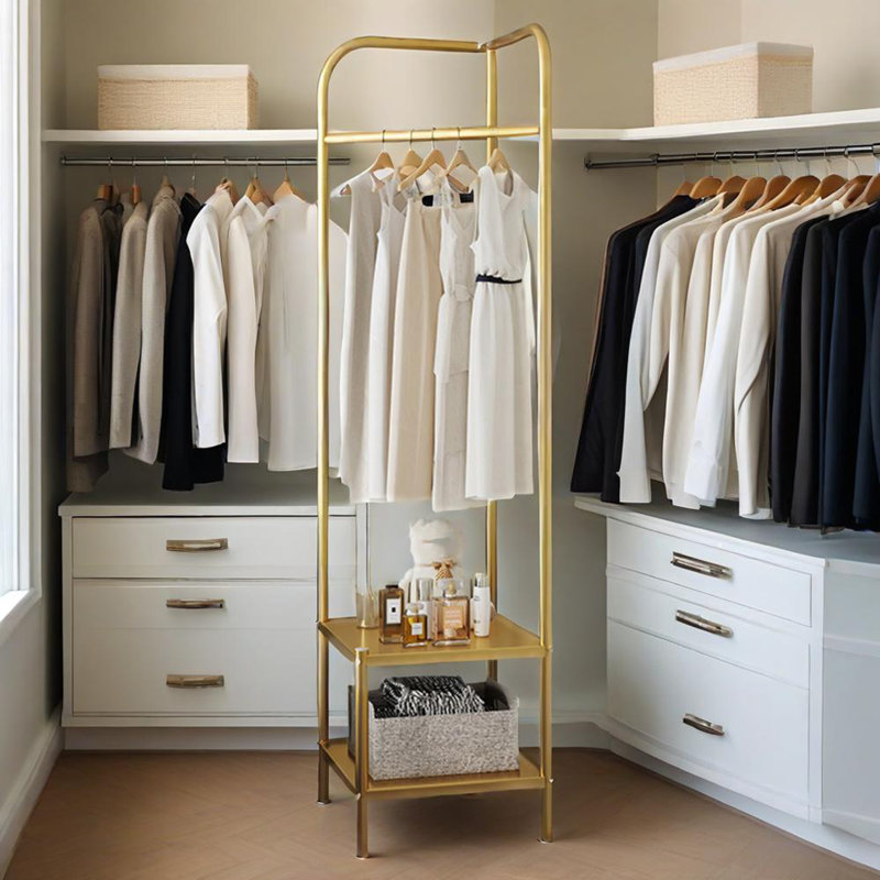 Metal Coat Rack, Gold