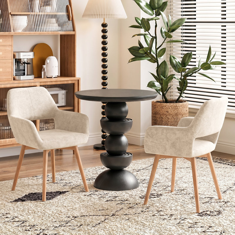 Philodendron 17.7'' H Upholstered Armchair, Beige