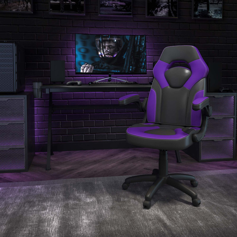 Fauteuil de jeu à dossier haut Ariquer, Mauve