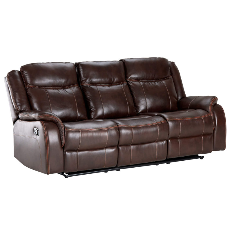 Avant 86'' Faux Leather Reclining Sofa