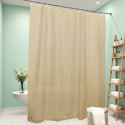 Rideau de douche EVA à carreaux, 3 aimants, 72 x 72 pouces - NTBAY